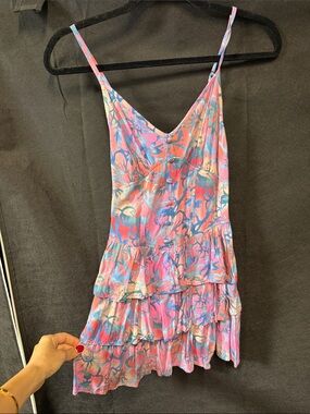 wild fable Pink Floral Tiered Mini Dress